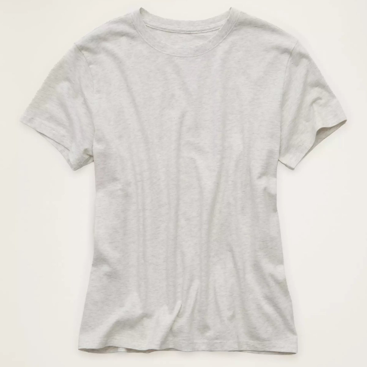 Heather Frost Solid Crew Neck Cotton Basic Everyday T-Shirt