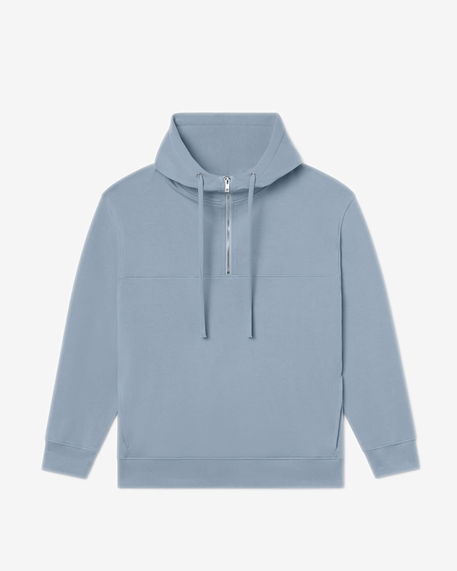 Organic Cotton Half-Zip Oversized Drop Shoulder Hoodie